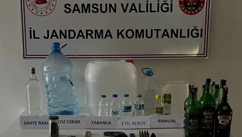 Samsun'da Sahte İçecek Operasyonu: Yüzlerce Litre Ele Geçirildi